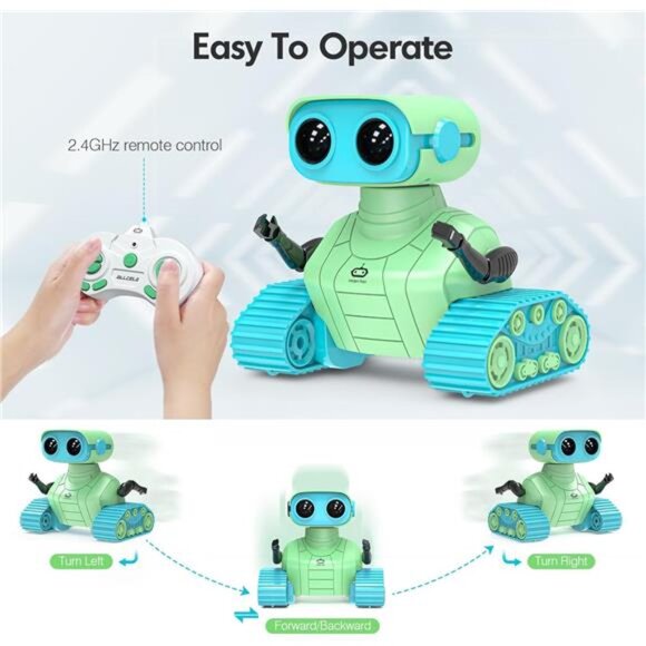 Robot Toys, Rechargeable RC Robots for Kids Boys, Remote Control Toy with Music - Picture 3 of 8